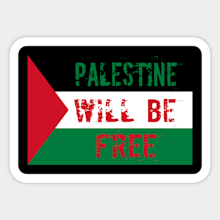 Palestine Will Be Free Flag Artwork Sticker